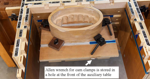 Oval Box clamped in Workstation